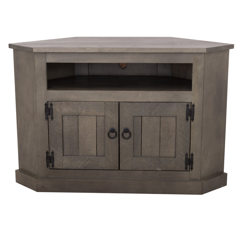 August Grove® Dunstable Solid Wood Corner TV Stand for TVs up to 55" & Reviews Wayfair